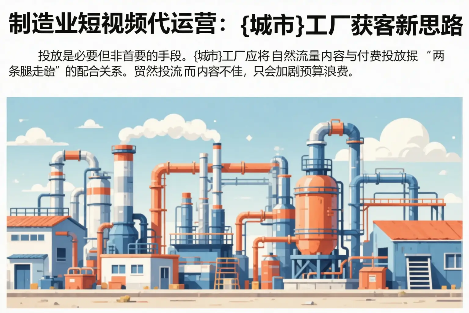 制造业短视频代运营:庆城工厂获客新思路